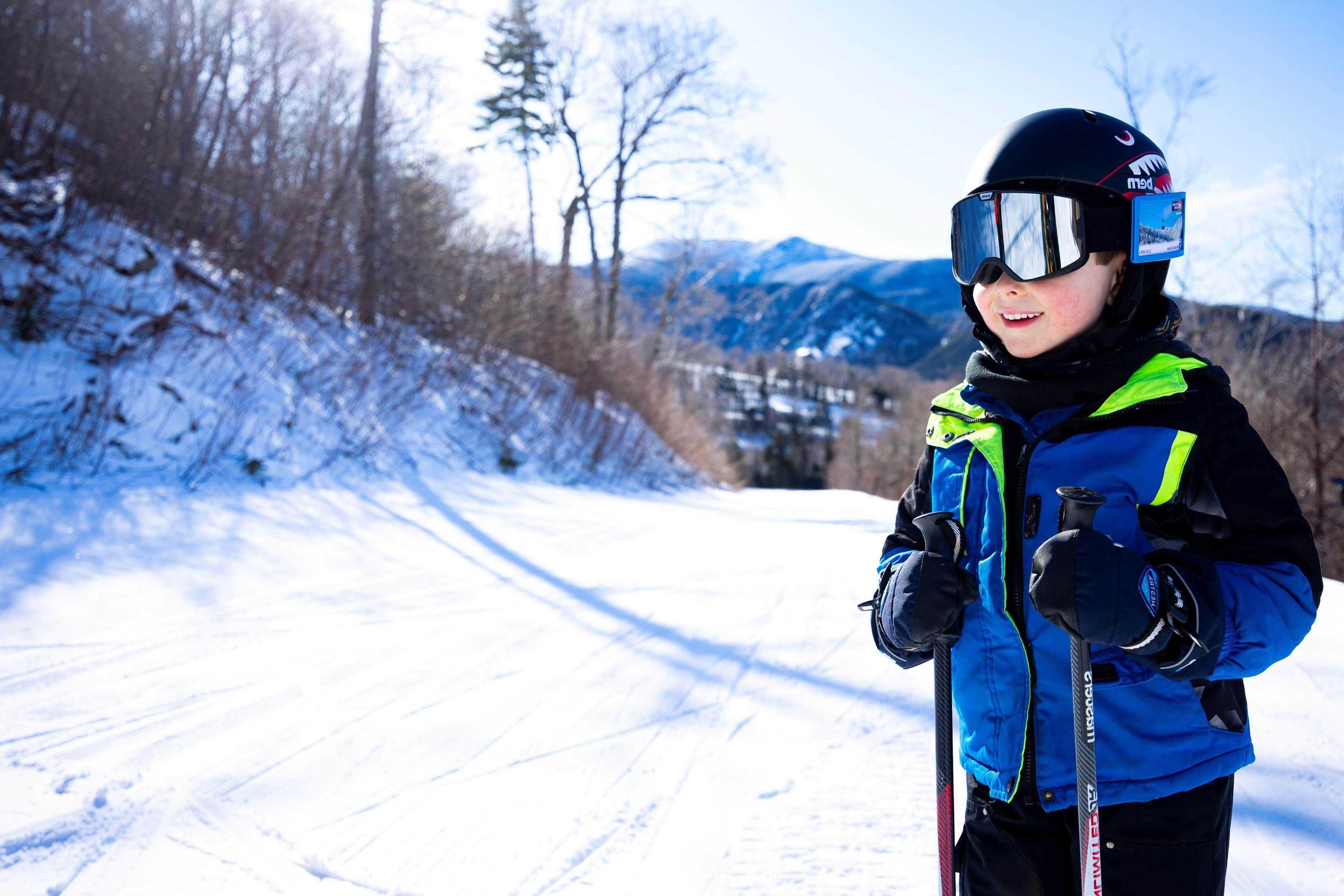 Boy in blue jacket